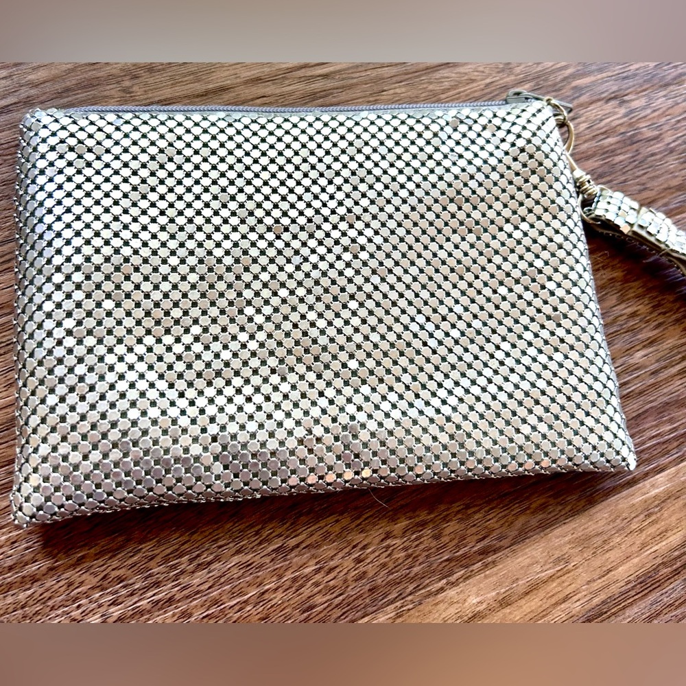 Y2K AMANDA SMITH Silver Chainmail Mesh Wristlet Clutch Bag Party Pouch Accessory - Picture 4 of 12